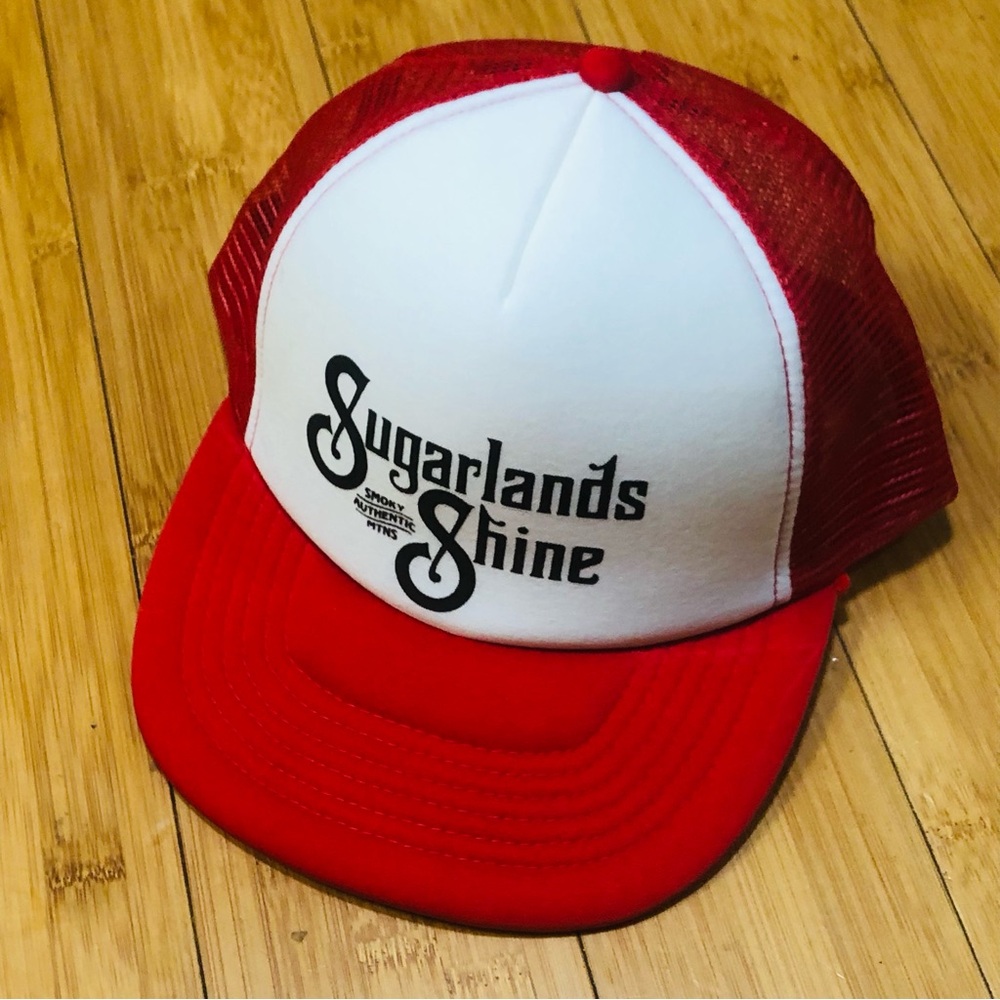 Sugarlands Shine Trucker Hat Cap Smoky Mountains Mesh Back Red New/Unworn